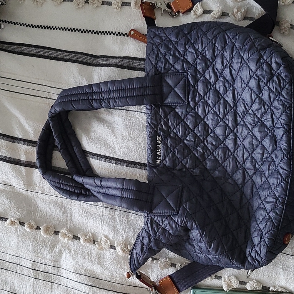 MZ Wallace small navy Sutton bag